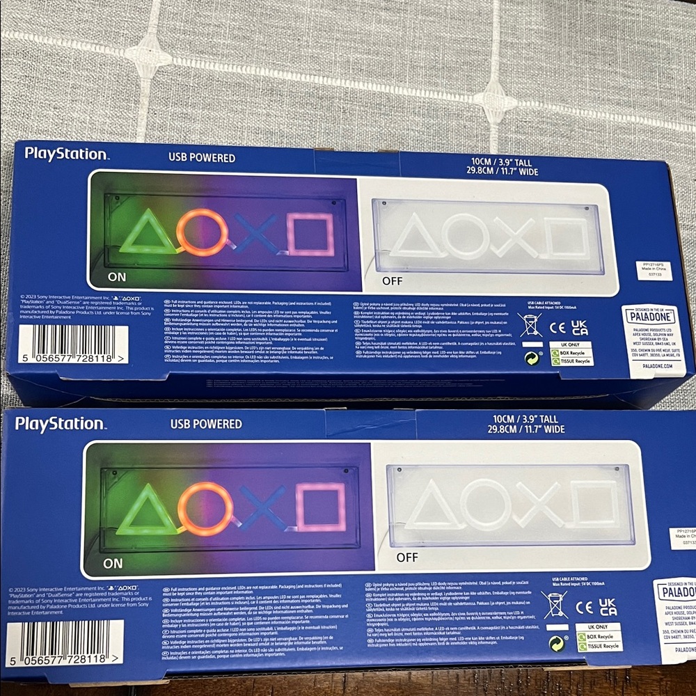 Brand new, 2 pack Paladone Sony PlayStation Icons LED Neon Light - Multicolor - Picture 3 of 8
